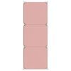 vidaXL Armário de arrumação infantil com 6 cubos PP rosa