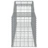vidaXL Cestos gabião arqueados 17pcs 300x50x60/80 cm ferro galvanizado