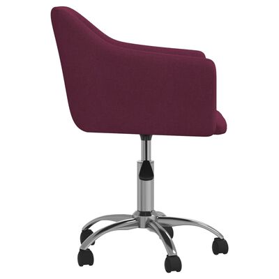vidaXL Cadeira de escritório giratória tecido roxo