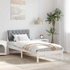 vidaXL Estrutura da cama Branco e cinza claro 75 x 190 cm
