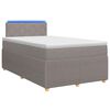 vidaXL Cama box spring com colch&atilde;o Cinzento-acastanhado 120 x 190 cm