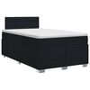 vidaXL Cama box spring com colch&atilde;o Preto 120 x 190 cm Tecido