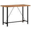 vidaXL Mesa de bar 150x70x107 cm madeira de ac&aacute;cia maci&ccedil;a e ferro
