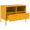 vidaXL M&oacute;veis de TV 2 pcs 68x39x50,5 cm a&ccedil;o amarelo mostarda