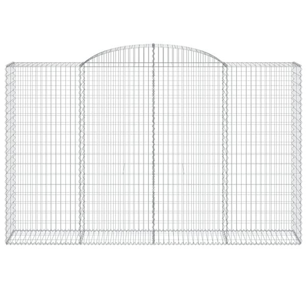 vidaXL Cestos gabi&atilde;o arqueados 8pcs 300x50x180/200cm ferro galvanizado