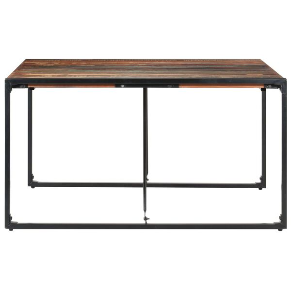 vidaXL Mesa de jantar 140x140x75 cm madeira recuperada maciça