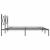 vidaXL Estrutura de cama com cabeceira 200x200 cm metal preto