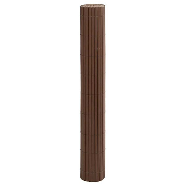vidaXL Cerca de jardim dupla face castanho 1,8x3 m PVC