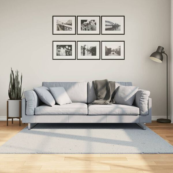 vidaXL Tapete pelo curto macio e lav&aacute;vel HUARTE 160x160 cm azul
