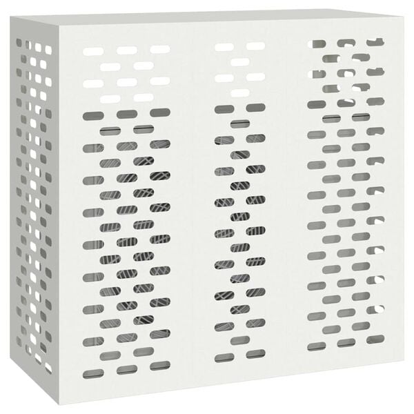 vidaXL Capa de Ar Condicionado Branco 110 x 50 x 105 cm A&ccedil;o