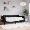 vidaXL Sof&aacute;-cama com colch&atilde;o 90x200 cm veludo preto