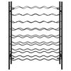vidaXL Garrafeira para 48 garrafas metal preto