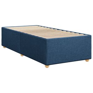 vidaXL Estrutura de cama sem colch&atilde;o 90x190 cm tecido azul
