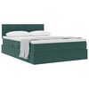 vidaXL Cama com Armazenamento Verde Escuro 140 x 190 cm Veludo
