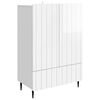 vidaXL Buffet Branco Brilhante 66 x 34,5 x 97 cm Derivados de Madeira