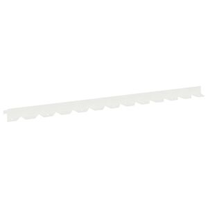 vidaXL Acabamento para Gramado 10 unid. 102 x 4 x 4 cm A&ccedil;o Branco