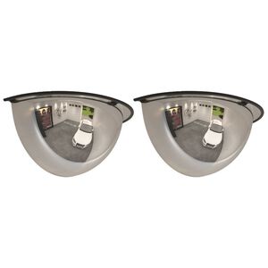 vidaXL Espelhos de tr&acirc;nsito metade de c&uacute;pula 2 pcs &Oslash;40 cm acr&iacute;lico