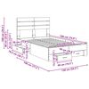 vidaXL Estrutura da Cama com gaveta com cabeceira Madeira processada