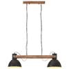 vidaXL Candeeiro suspenso industrial 25 W 109 cm E27 preto
