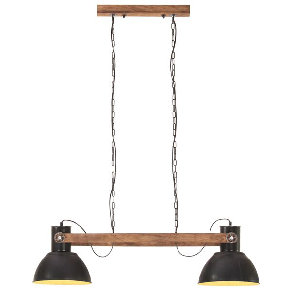 vidaXL Candeeiro suspenso industrial 25 W 109 cm E27 preto