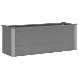 vidaXL Canteiro elevado para jardim WPC 150x50x54 cm cinzento