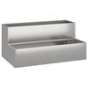 vidaXL Vaso de Jardim Prateado 100 x 60 x 45 cm A&ccedil;o inoxid&aacute;vel