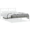 vidaXL Estrutura de cama com cabeceira 140x190 cm metal branco
