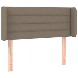 vidaXL Cabeceira cama abas tecido 83x16x78/88 cm cinzento-acastanhado