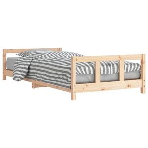 vidaXL Estrutura de cama infantil 90x200 cm pinho maci&ccedil;o