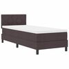 vidaXL Cama Box com colch&atilde;o Marrom Escuro 80 x 200 cm tecido