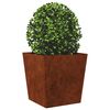 vidaXL Plantador de Jardim 50x50x50 cm a&ccedil;o resistente &agrave;s intemp&eacute;ries