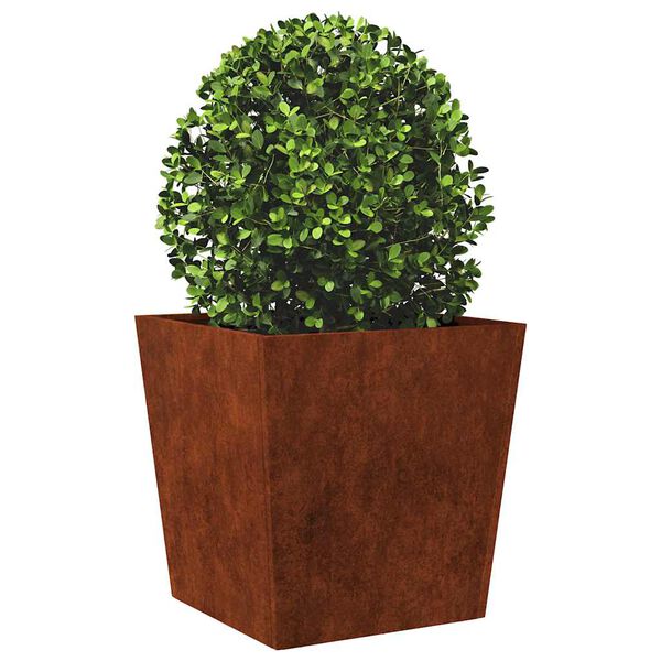 vidaXL Plantador de Jardim 50x50x50 cm a&ccedil;o resistente &agrave;s intemp&eacute;ries