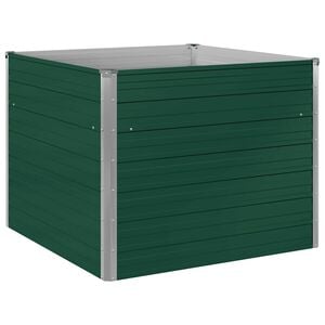 vidaXL Canteiro jardim elevado 100x100x77cm a&ccedil;o galvanizado verde