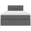 vidaXL Cama com arruma&ccedil;&atilde;o e colch&atilde;o Cinza Escuro 120 x 200 cm