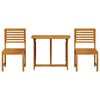 vidaXL Conjunto Bistro de Jardim 3 pcs Castanho