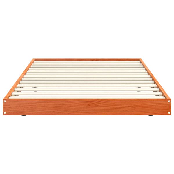 vidaXL Estrutura da Cama Marrom Cera 90 x 190 cm