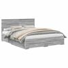 vidaXL Estrutura da Cama com gaveta Sonoma cinzento 160 x 200 cm