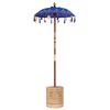 vidaXL Parasol Balin&ecirc;s com Base Azul 95 x 95 x 260 cm