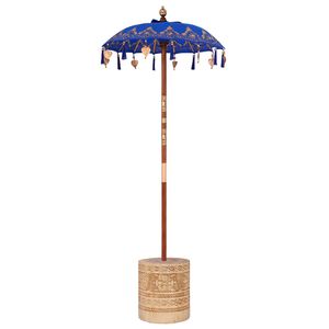 vidaXL Parasol Balin&ecirc;s com Base Azul 95 x 95 x 260 cm