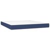 vidaXL Cama box spring c/ colch&atilde;o e LED 180x200 cm tecido azul