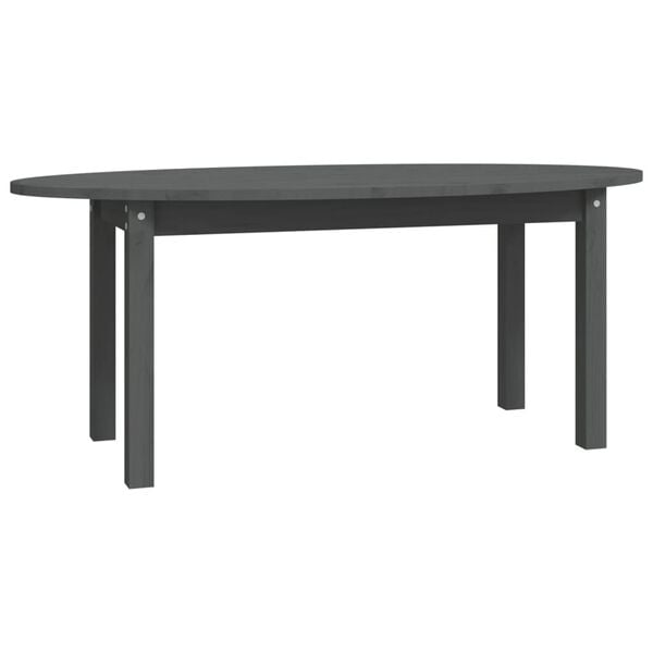 vidaXL Mesa de centro 110x55x45 cm madeira de pinho maci&ccedil;a cinzento