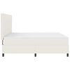 vidaXL Cama Box Spring LED com cabeceira Creme e Branco 200 x 200 cm