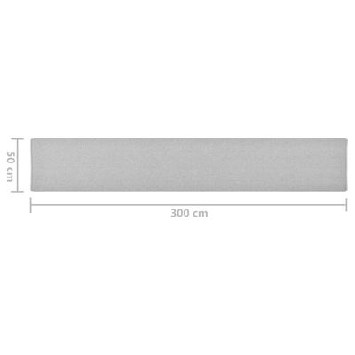 vidaXL Tapete/passadeira 50x300 cm cinzento-claro