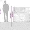 vidaXL Poste de Cerca Cinzeto 10 x 1,2 m (malha 60 x 60 mm) A&ccedil;o e PVC