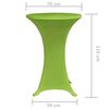 vidaXL Capa extens&iacute;vel para mesa 2 pcs 70 cm verde