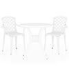 vidaXL 3 pcs conjunto de bistr&ocirc; alum&iacute;nio fundido branco