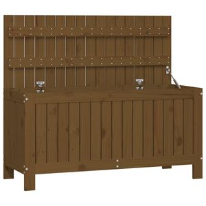 vidaXL Caixa de arruma&ccedil;&atilde;o jardim 108x42,5x54 pinho maci&ccedil;o castanho-mel