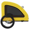 vidaXL Reboque bicicleta p/ animais tecido oxford/ferro amarelo