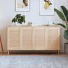 vidaXL Portas de arm&aacute;rio 4 pcs com design de persiana pinho maci&ccedil;o
