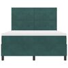 vidaXL Cama Box Spring LED Verde Escuro 140 x 190 cm tecido